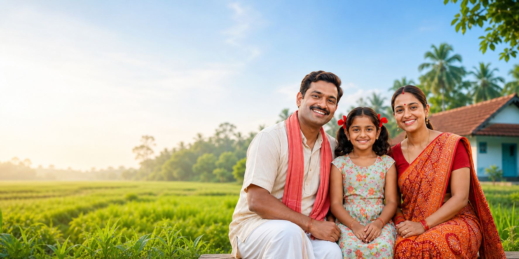 Happy Indian family